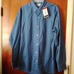Clique Blue Dress Shirt size L NWT